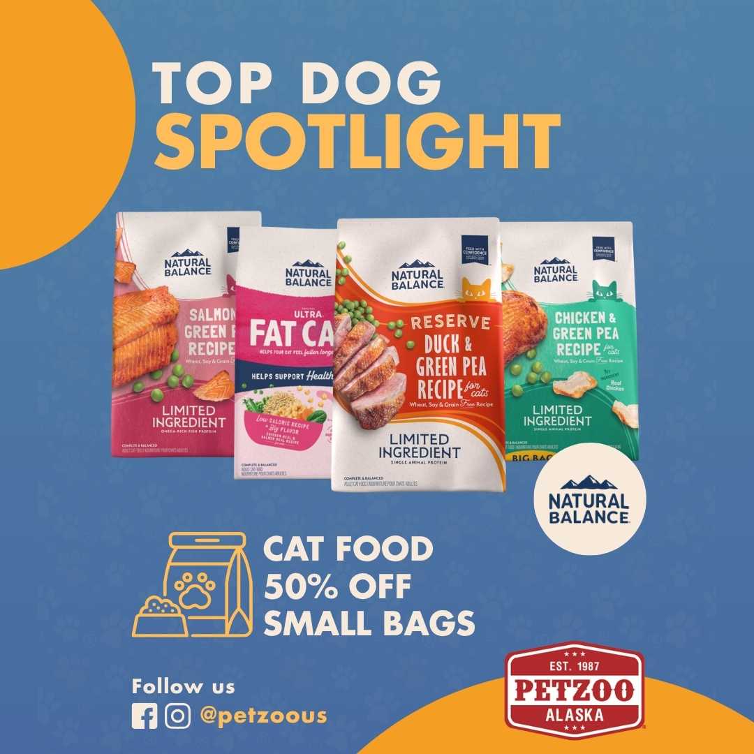 petzoo top dog spotlight sale 5 Natural Balance Cat Food Sale at PetZoo